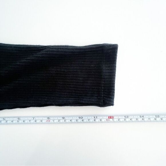 Dynamite Dress Bodycon Cold Shoulder Midi Black Ribbed Women's S - Picture 8 of 8